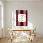 The Early Night Club – Midnight Stripe unframed poster in a kitchen