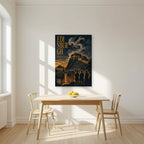 Auld Reekie — Edinburgh art print, unframed poster, styled in a kitchen