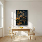 Auld Reekie — Edinburgh art print, on thick canvas, styled in a kitchen
