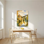 Dean Village — Edinburgh art print, unframed poster, styled in a kitchen