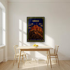 Thistle And Gold — Edinburgh art print, as an acrylic print, styled in a kitchen