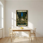 Giardino Di Boboli — Firenze art print, in an oak frame, styled in a kitchen