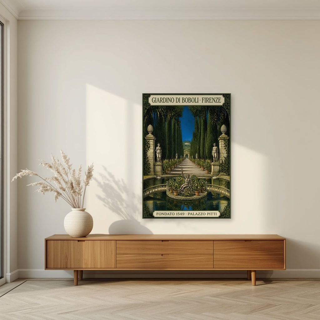 Giardino Di Boboli — Firenze art print, unframed poster, styled in a living room