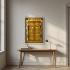Le Porte Del Paradiso — Firenze art print, in a white frame, styled in a desk