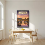 Ponte Vecchio — Firenze art print, in a black frame, styled in a kitchen