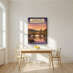 Ponte Vecchio — Firenze art print, on slim canvas, styled in a kitchen