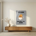 To Dunk Or Not To Dunk – Brolly Grey art print, as an acrylic print, styled in a living room