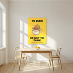 To Dunk Or Not To Dunk – Custard Cream art print, unframed poster, styled in a kitchen