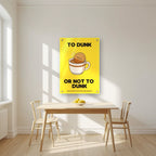 To Dunk Or Not To Dunk – Custard Cream art print, as an acrylic print, styled in a kitchen