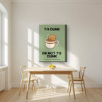 To Dunk Or Not To Dunk – Garden Sage art print, on thick canvas, styled in a kitchen