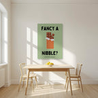 Fancy a Nibble – Allotment Sage art print, unframed poster, styled in a kitchen