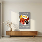 The Full Monty – Drizzle Grey art print, unframed poster, styled in a living room