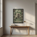 The Glasgow Style — Glasgow art print, in a black frame, styled in a desk