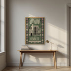 The Glasgow Style — Glasgow art print, in an oak frame, styled in a desk