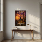 The Necropolis — Glasgow art print, unframed poster, styled in a desk