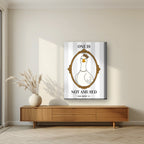 One Is Not Amused – Palace Grey art print, on thick canvas, styled in a living room