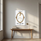 One Is Not Amused – Palace Grey art print, unframed poster, styled in a desk