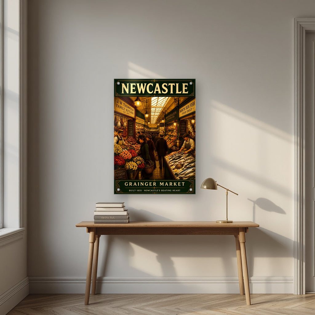 Grainger Market | Newcastle Art Print — acrylic print, room scene