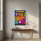 Cradle of Democracy — Athens art print, unframed poster, styled in a desk