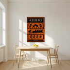 Panathenaia — Athens art print, unframed poster, styled in a kitchen