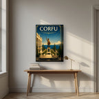 Achilleion — Corfu art print, on thick canvas, styled in a desk