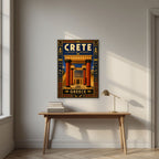 Anaktoro Knossou — Crete art print, unframed poster, styled in a desk