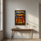 Anaktoro Knossou — Crete art print, as an acrylic print, styled in a desk