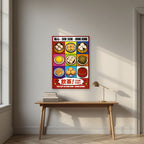 Dim Sum — Hong Kong art print, unframed poster, styled in a desk