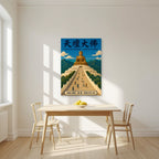 Tian Tan Buddha — Hong Kong art print, unframed poster, styled in a kitchen