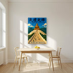 Tian Tan Buddha — Hong Kong art print, as an acrylic print, styled in a kitchen