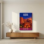 Agra Fort art print on slim canvas in a living room