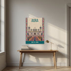 Baby Taj Agra art print above a desk