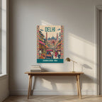 Chandni Chowk Delhi art print above a desk