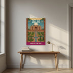 Humayun's Tomb Delhi art print above a desk
