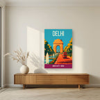 India Gate Delhi art print on acrylic in a living room