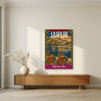 Amber Fort Jaipur art print unframed on a living room wall