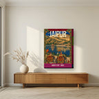 Amber Fort Jaipur art print on thick canvas in a living room