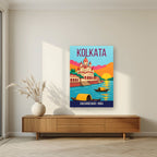 Dakshineswar Kolkata art print on acrylic in a living room