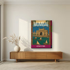 Gateway of India Mumbai art print on thick canvas in a living room