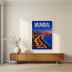 Marine Drive Mumbai art print on acrylic in a living room