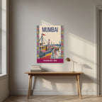 Sassoon Dock Mumbai art print above a desk