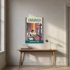 Banarasi Silk Varanasi art print above a desk