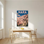 Yoshinoyama Senbonzakura — Japan Cherry Blossom Season art print, unframed poster, styled in a kitchen