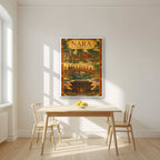 Sando Triptych — Nara art print, in a white frame, styled in a kitchen