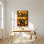 Sando Triptych — Nara art print, as an acrylic print, styled in a kitchen
