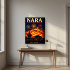 Yamayaki — Nara art print, on thick canvas, styled in a desk