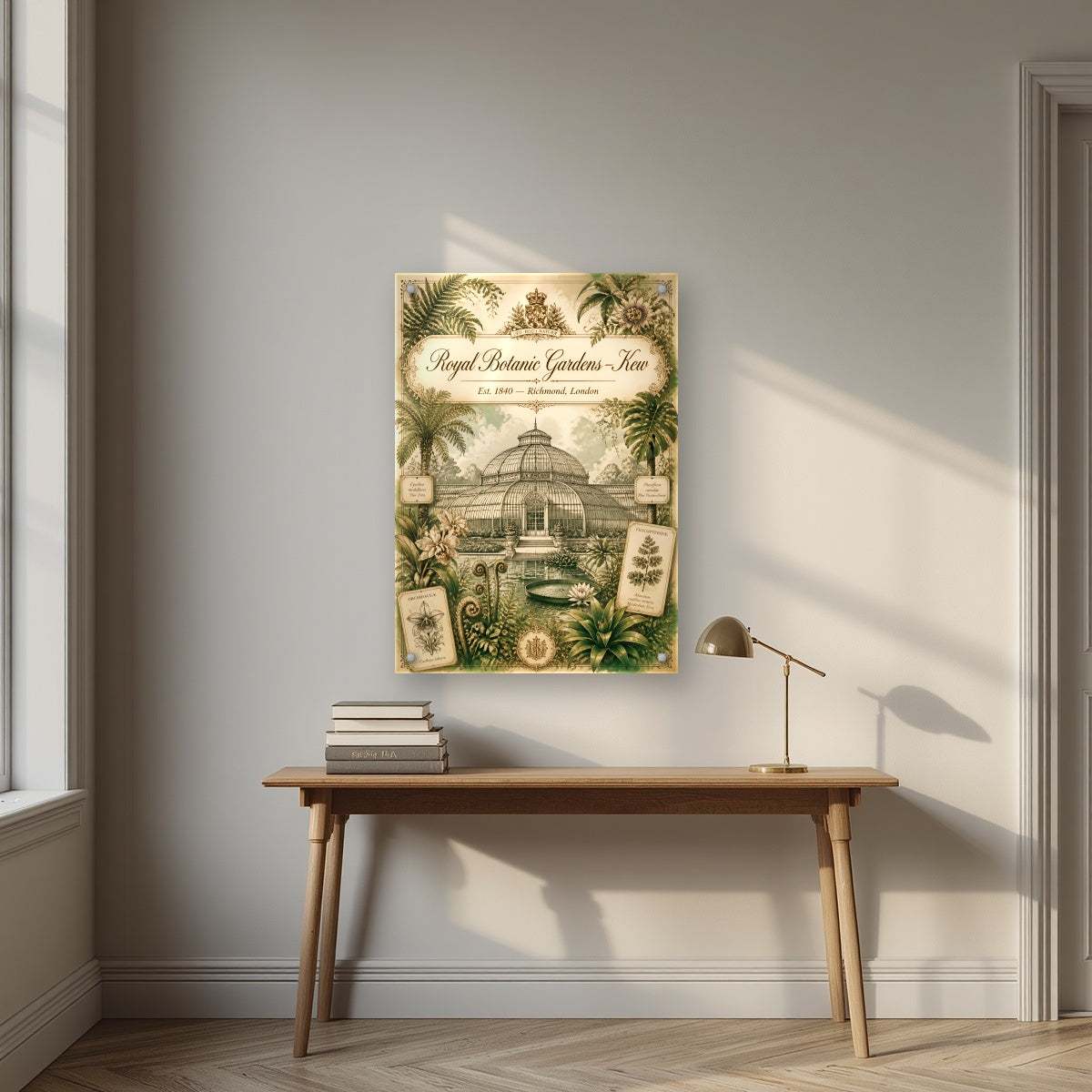 Kew Gardens | London Art Print — acrylic print, room scene