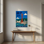 Kobe Port — Kobe art print, unframed poster, styled in a desk