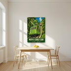 Maya Cable Car — Kobe art print, unframed poster, styled in a kitchen