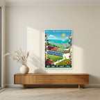 Nunobiki Herb Garden — Kobe art print, unframed poster, styled in a living room
